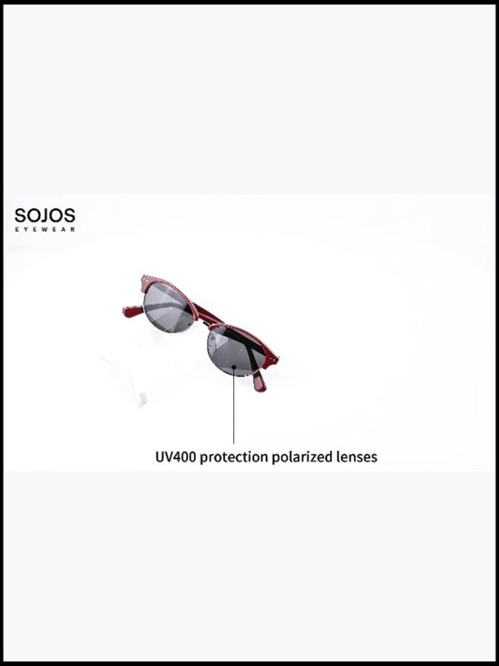 Polarized Oval Sunglasses with UV400 Protection, Plastic Frame main image 4